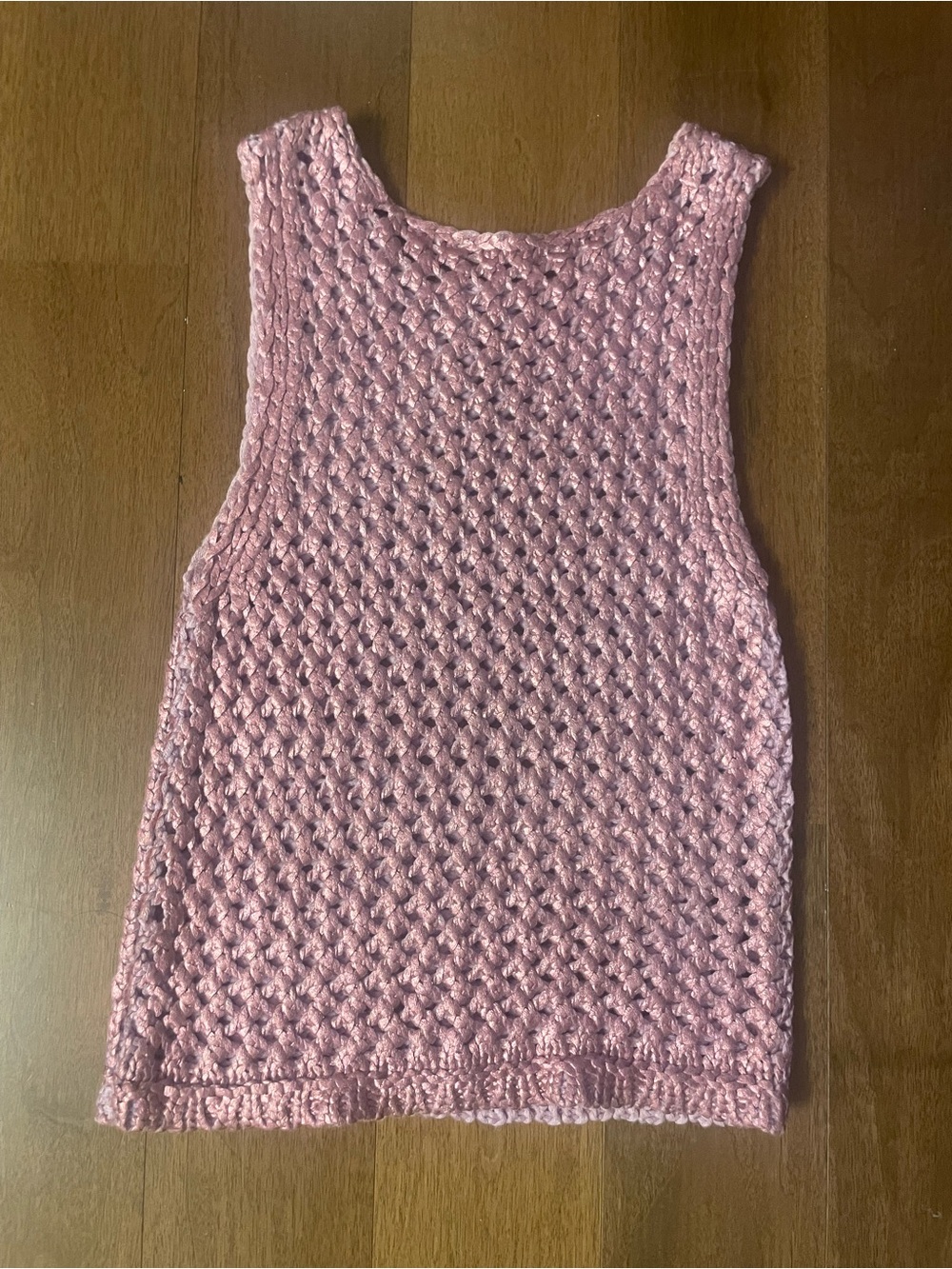 Handmade Pink Crocheted Tank Top